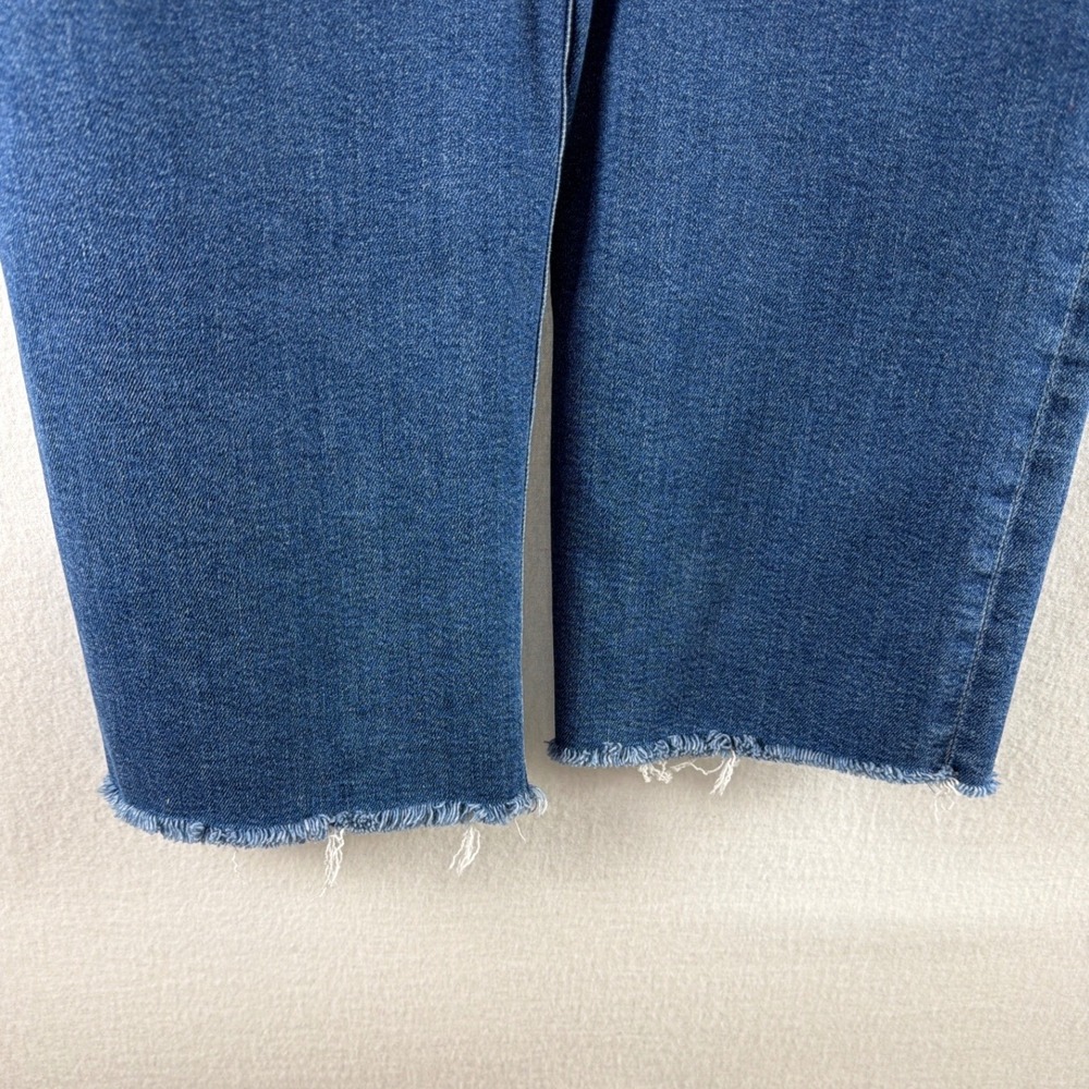 Mother The Mid Rise Rambler Zip Ankle Fray Jeans Sz 27 Straight Dugout Doobies - Picture 6 of 10